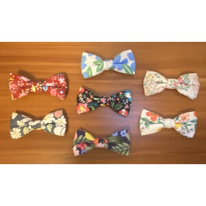 Pet Bow Ties - Lot of 7 Floral Collar Accessories NEW Approximately 3.5 inches